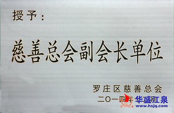 集团荣获“罗庄区慈善总会副会长单位”荣誉称号